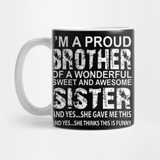 Funny  for Brother From Awesome Sister Birthday Xmas Mug